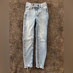 Old Navy Light Blue Distressed Skinny Jeans Jeggings Size 8 girls